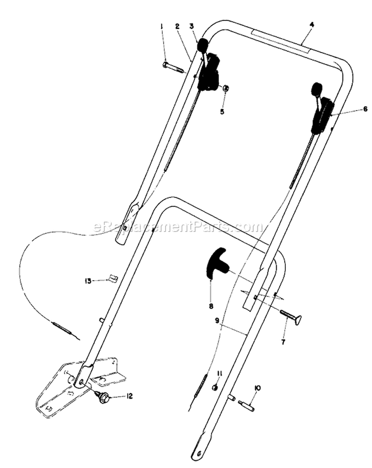 Page M Diagram and Parts List for 16860 1000001-1999999 - 1981 Toro Lawn Mower