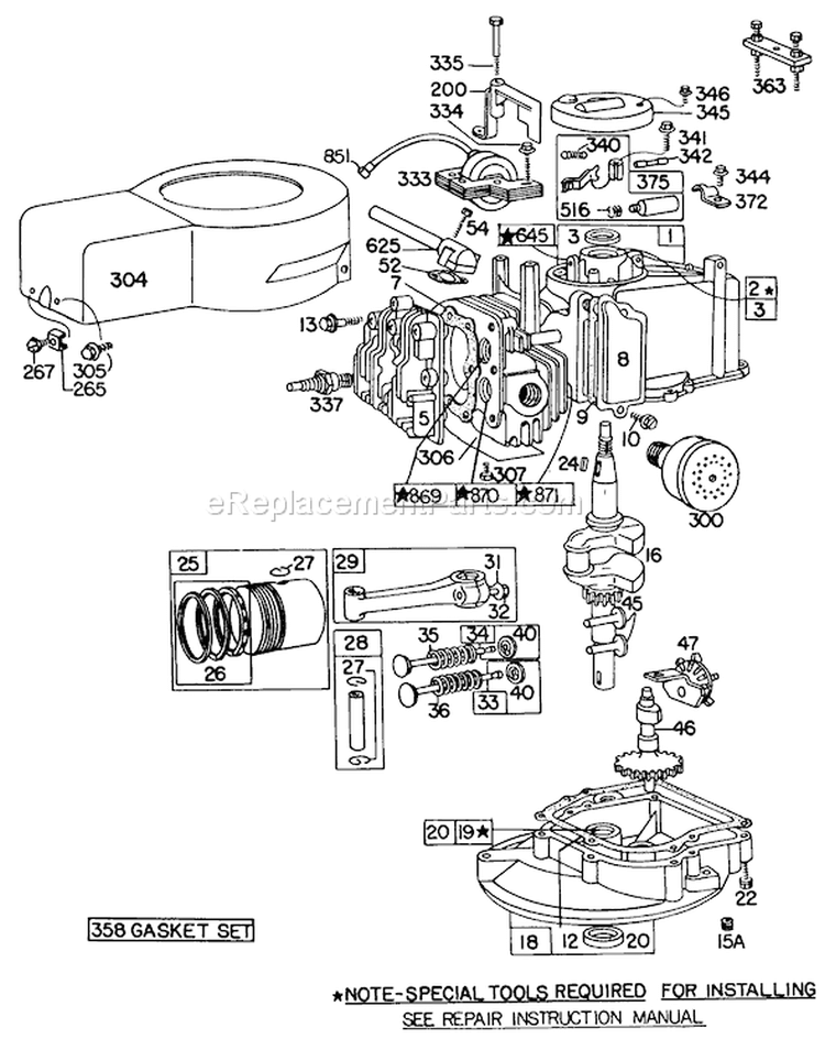 Page D Diagram and Parts List for 16860 1000001-1999999 - 1981 Toro Lawn Mower