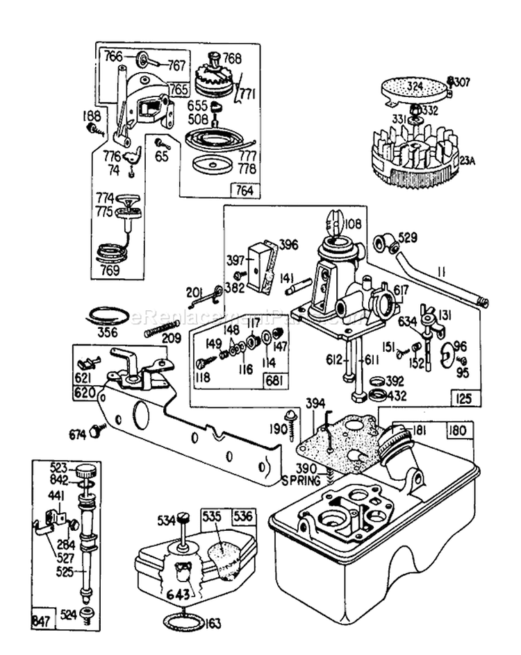 Page C Diagram and Parts List for 16870 2000001-2999999 - 1982 Toro Lawn Mower