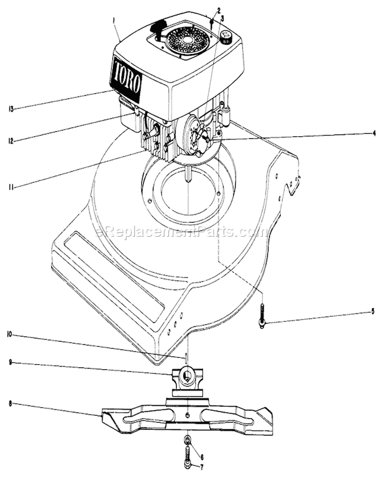 Page C Diagram and Parts List for 16880 0000001-0999999 - 1980 Toro Lawn Mower