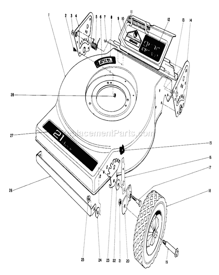 Page J Diagram and Parts List for 16880 2000001-2999999 - 1982 Toro Lawn Mower