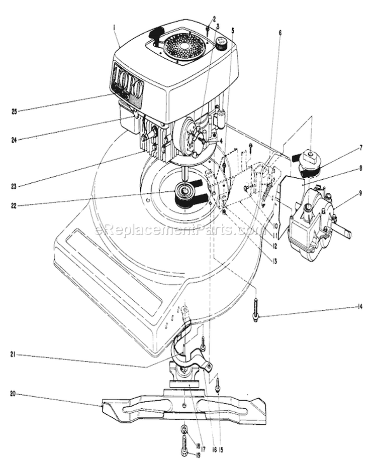 Page D Diagram and Parts List for 16880 2000001-2999999 - 1982 Toro Lawn Mower