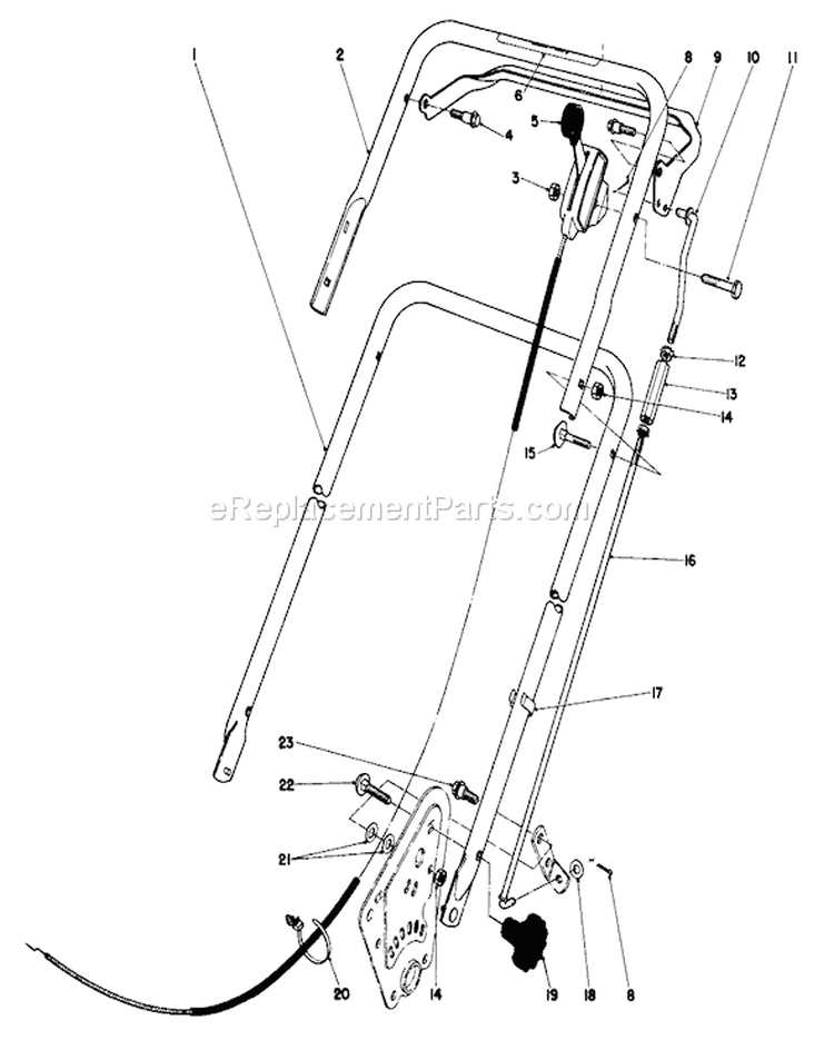 Page H Diagram and Parts List for 16930 0000001-0999999 - 1980 Toro Lawn Mower