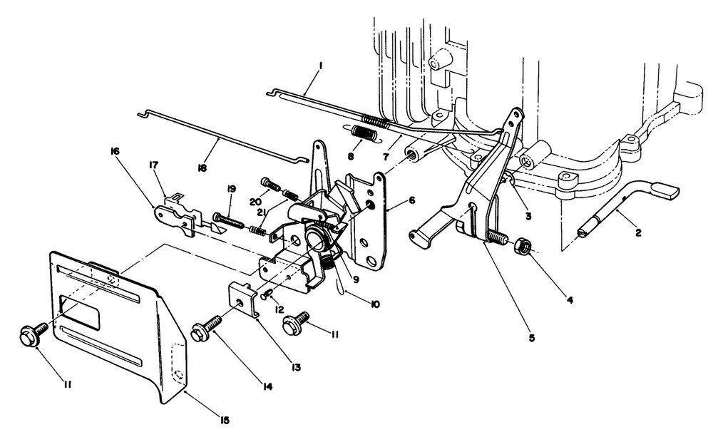 Governor Assembly (Model Vmg6) Diagram and Parts List for 20626C 7000001 - 7999999 Toro Lawn Mower