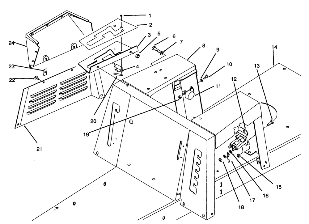 Seat Body & Side Panel Assembly Diagram and Parts List for 70141 49000001 - 49999999 Toro Lawn Tractor