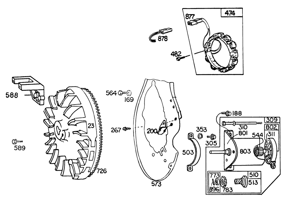 Engine Briggs And Stratton Model No. 326437-0630-01 Diagram and Parts List for 30775 200001 - 299999 Toro Lawn Tractor