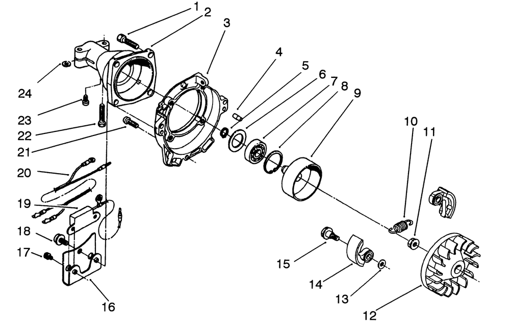 Engine Assembly (Continued) Diagram and Parts List for 51650 2000001 - 2999999 Toro Trimmer