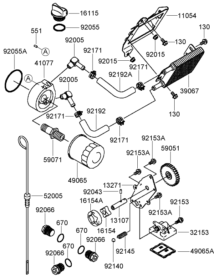 Lubrication Equipment Assembly Diagram and Parts List for 74237CP (270000001-270999999)(2007) Toro Lawn Mower