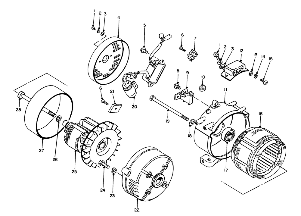 Generator Assembly Diagram and Parts List for 62012 7000001 - 7999999 Toro Generator