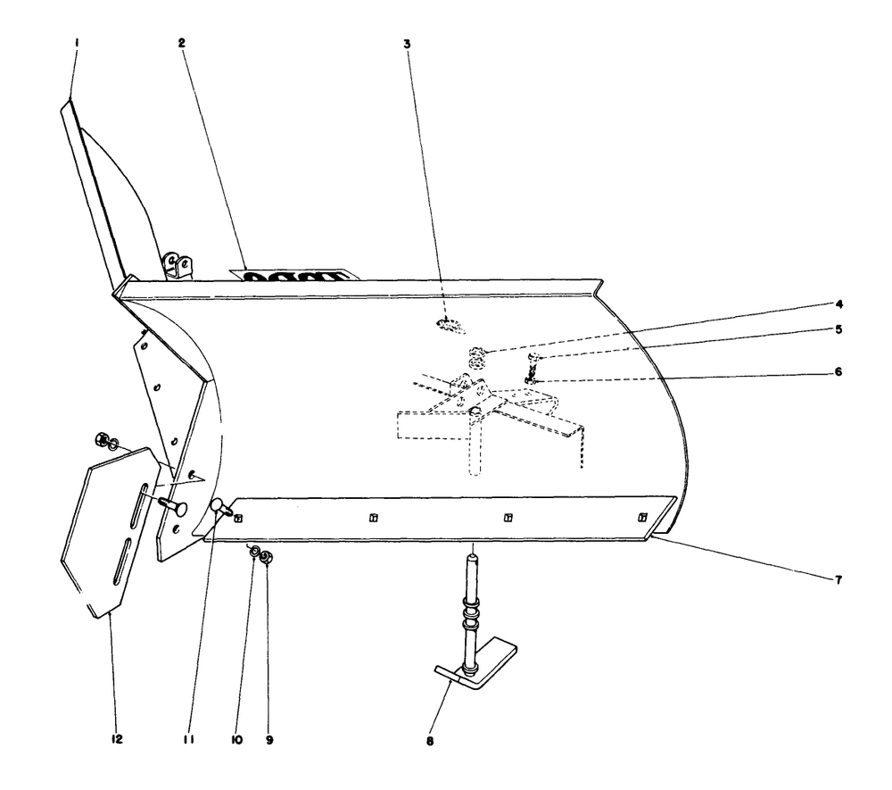 V-Plow Model No. 30750 (Optional) Diagram and Parts List for 30550 80000001 - 89999999 Toro Lawn Tractor