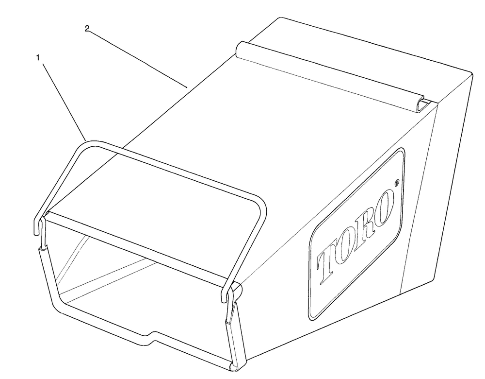 Grass Bag Assembly Model 26620b Serial Nos. 1001116-Up Model 26620bg Serial Nos. 1000101 & Up Diagram and Parts List for 26620B 1000001 - 1999999 Toro Lawn Mower