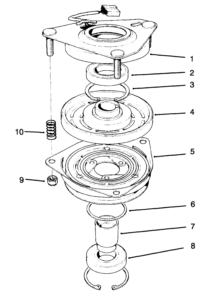 Clutch Assembly N0. 54-3200 Diagram and Parts List for 30165 4900001 - 4999999 Toro Lawn Tractor Accessories