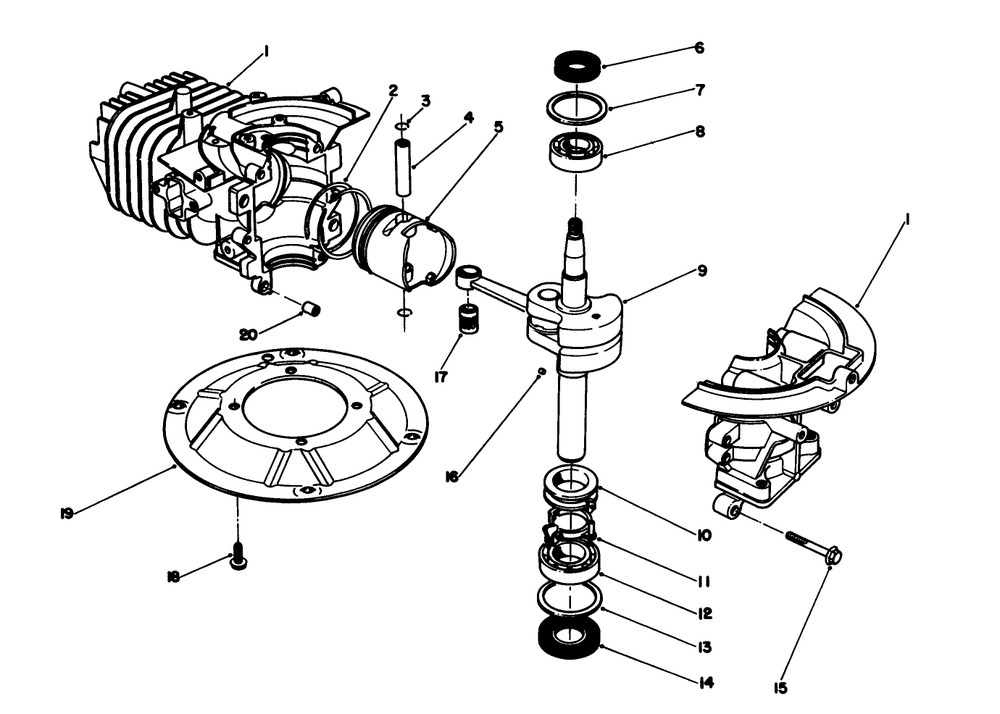 Crankshaft Assembly (Model No. 47pr4-6) Diagram and Parts List for 26640BC 5900001 - 5999999 Toro Lawn Mower