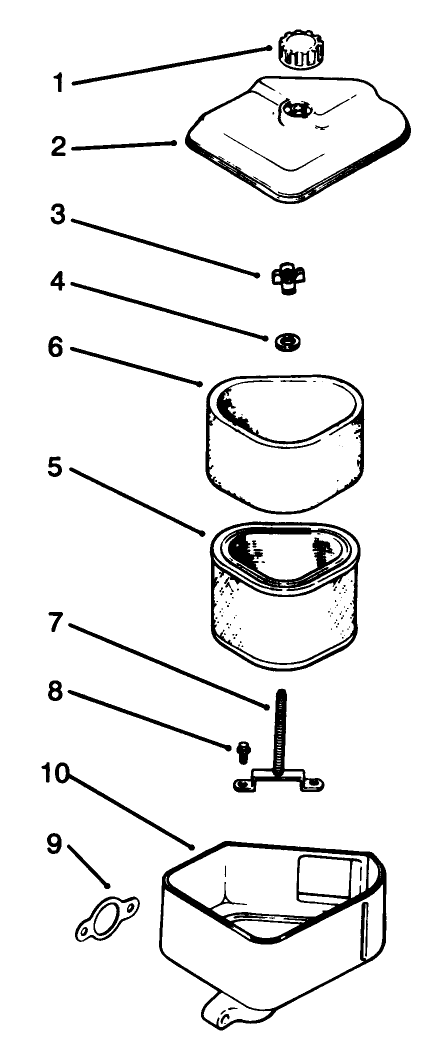 Air Intake/Filtration Diagram and Parts List for 72043 6900001 - 6999999 Toro Lawn Tractor