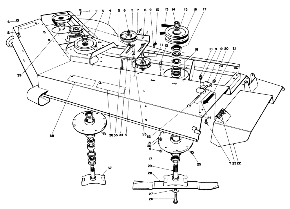 Cutting Unit Model No. 30721 Diagram and Parts List for 30721 400001 - 499999 Toro Lawn Mower