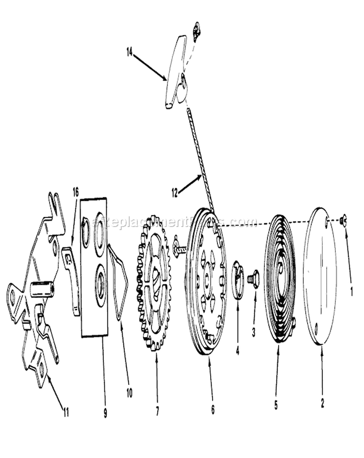 Rewind Starter No. 590519 Diagram and Parts List for 18010 1000001-1999999 - 1981 Toro Lawn Mower