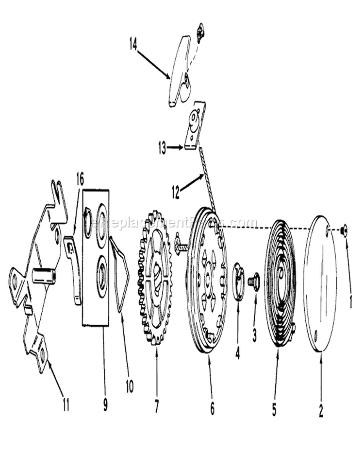 Rewind Starter No. 590450a Diagram and Parts List for 18015 0000001-0999999 - 1980 Toro Lawn Mower