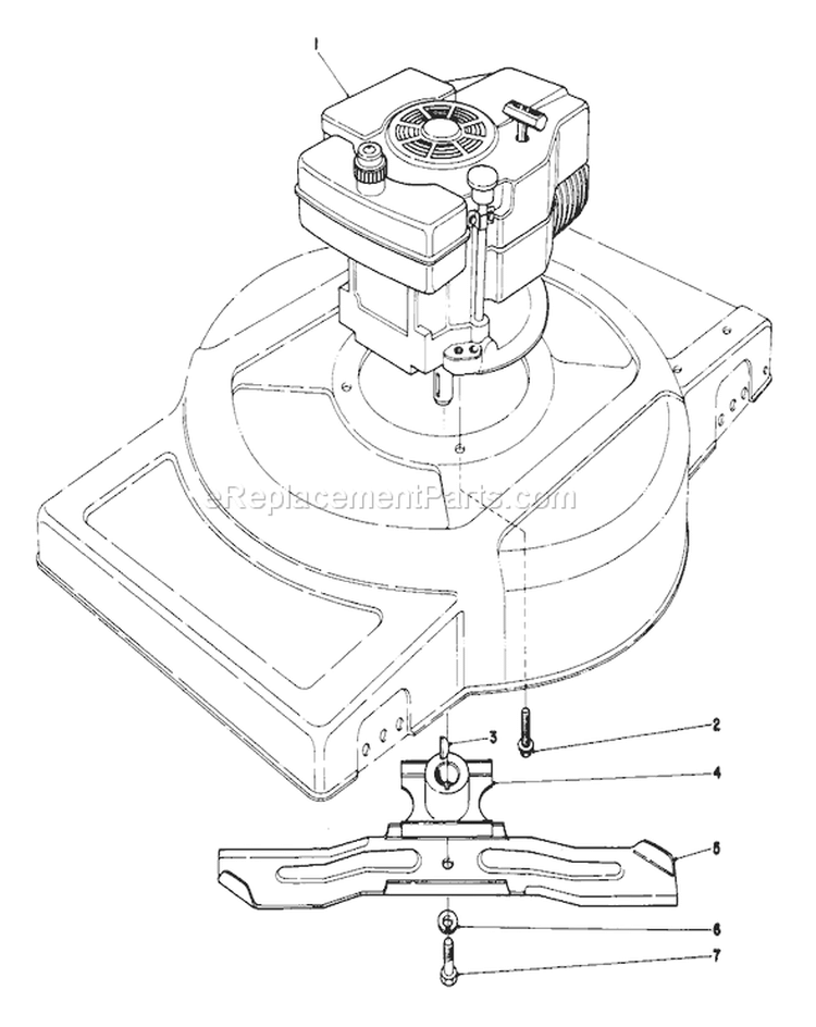 Engine Diagram and Parts List for 18017 8000001-8999999 - 1978 Toro Lawn Mower