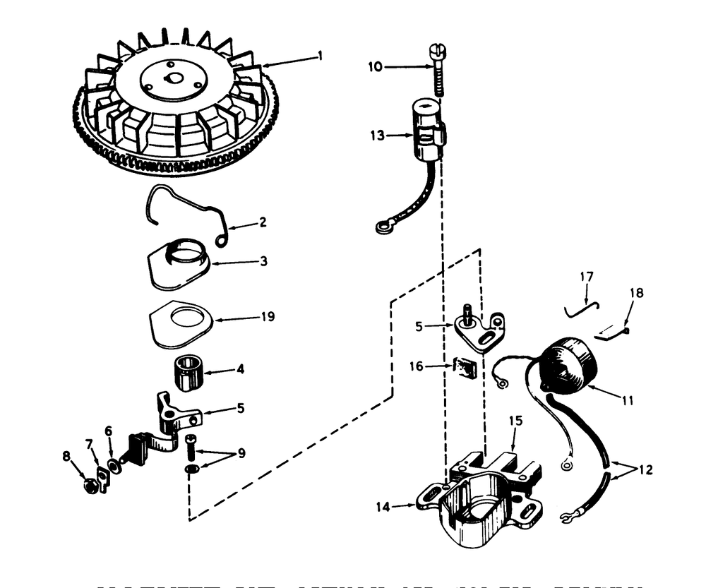 Magneto No. 610862 (Model No. 56020) Diagram and Parts List for 56025 3000001 - 3999999 Toro Lawn Tractor