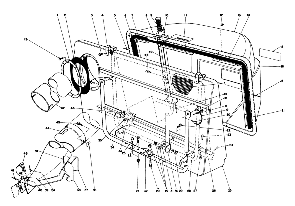 Easy-Empty Grass Catcher Model 59111 (Optional) Diagram and Parts List for 56138 5000001 - 5999999 Toro Lawn Tractor