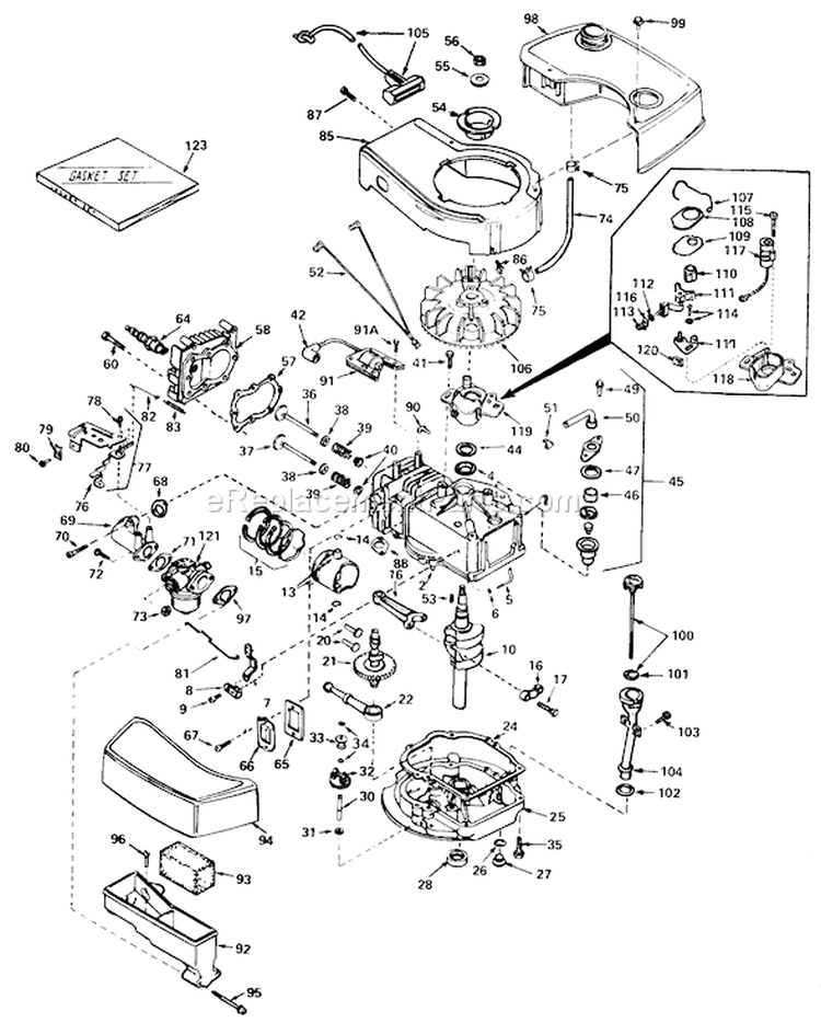 Page C Diagram and Parts List for 18085 0000001-0999999 - 1980 Toro Lawn Mower