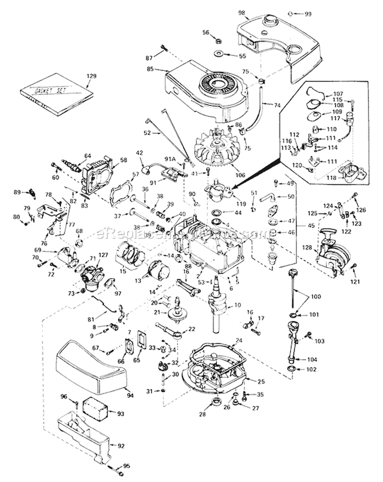 Page C Diagram and Parts List for 18090 9000001-9999999 - 1979 Toro Lawn Mower