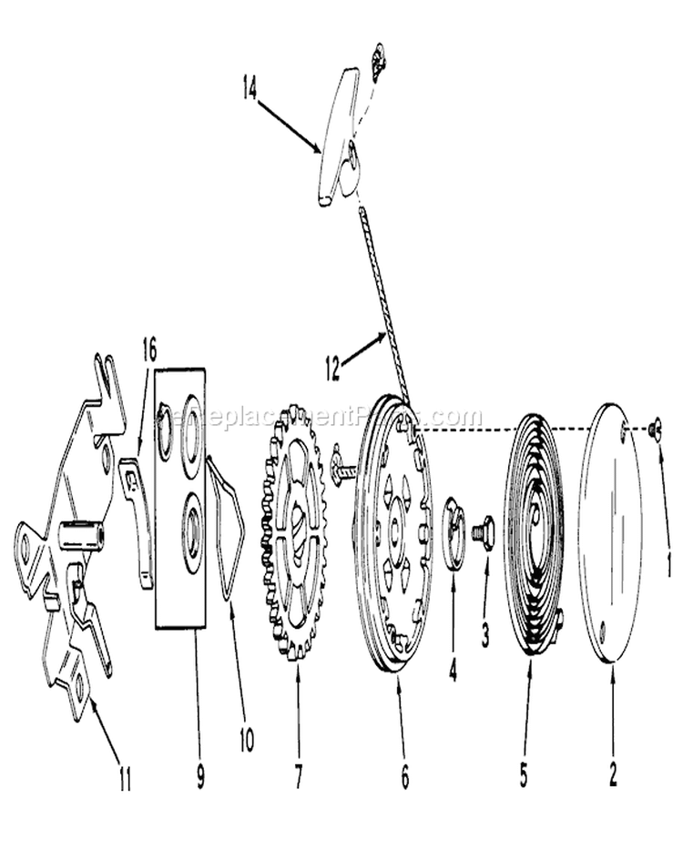 Rewind Starter No. 590519 Diagram and Parts List for 18090 9000001-9999999 - 1979 Toro Lawn Mower