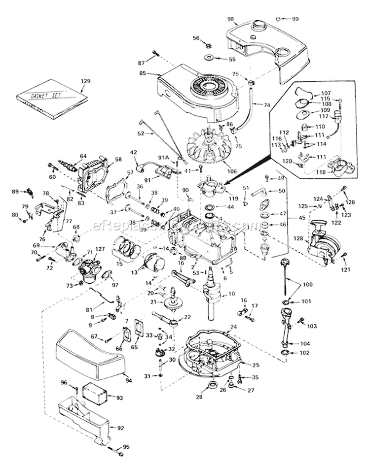 Page C Diagram and Parts List for 18095 9000001-9999999 - 1979 Toro Lawn Mower