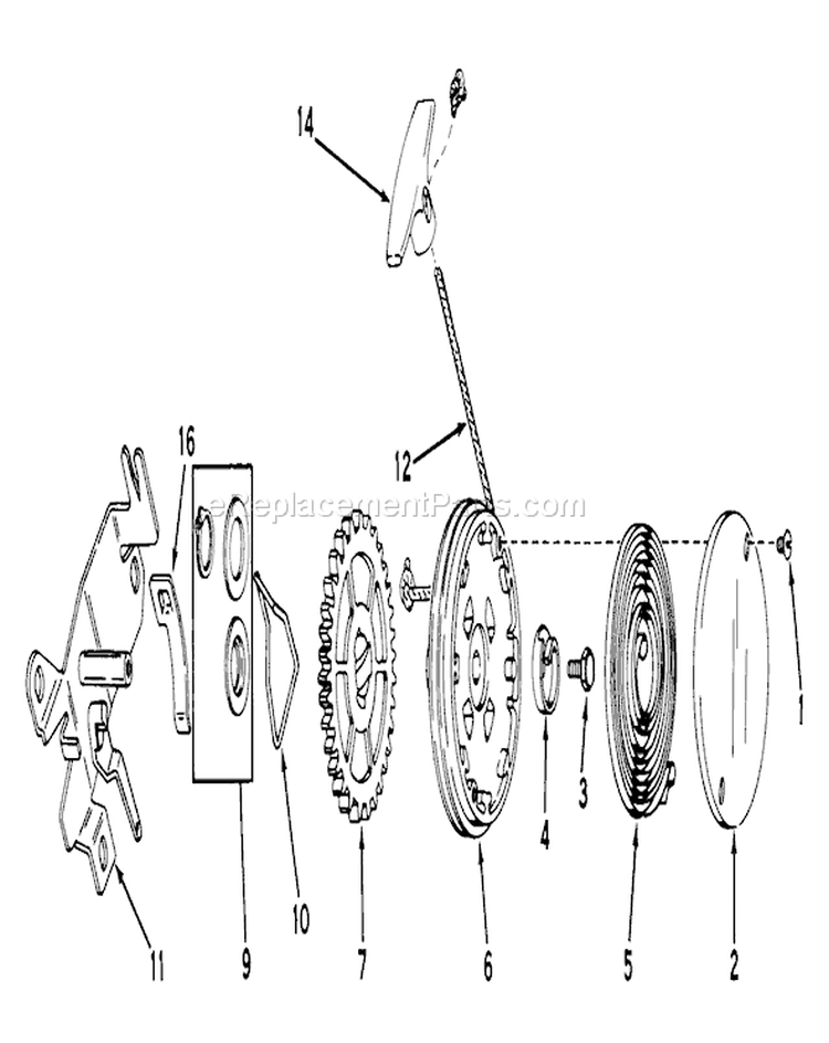 Rewind Starter No. 590519 Diagram and Parts List for 18095 9000001-9999999 - 1979 Toro Lawn Mower