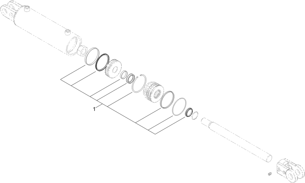 Hydraulic Cylinder Assembly No. 139-7706 Diagram and Parts List for 22218 407600000 - 411799999 Toro Lawn Tractor Accessories