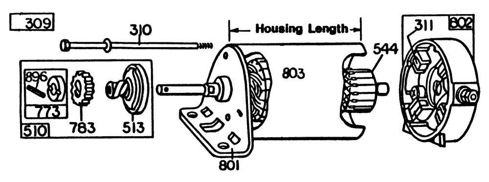 Engine Briggs & Stratton Model No. 252707-0633-01 Diagram and Parts List for 56155 3000001 - 3999999 Toro Lawn Tractor