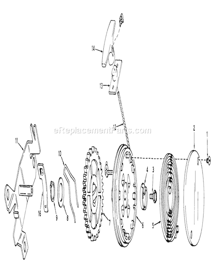 Rewind Starter No. 590450 Diagram and Parts List for 18213 8000001-8999999 - 1968 Toro Lawn Mower