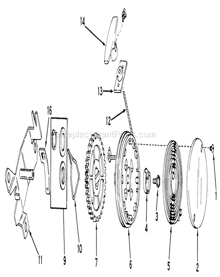 Rewind Starter No. 590450a Diagram and Parts List for 18215 0000001-0999999 - 1970 Toro Lawn Mower