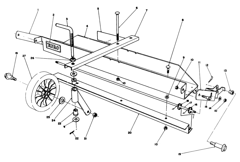 Dethatcher Kit Model No. 59126 (Optional) Diagram and Parts List for 20628C 6000001 - 6999999 Toro Lawn Mower