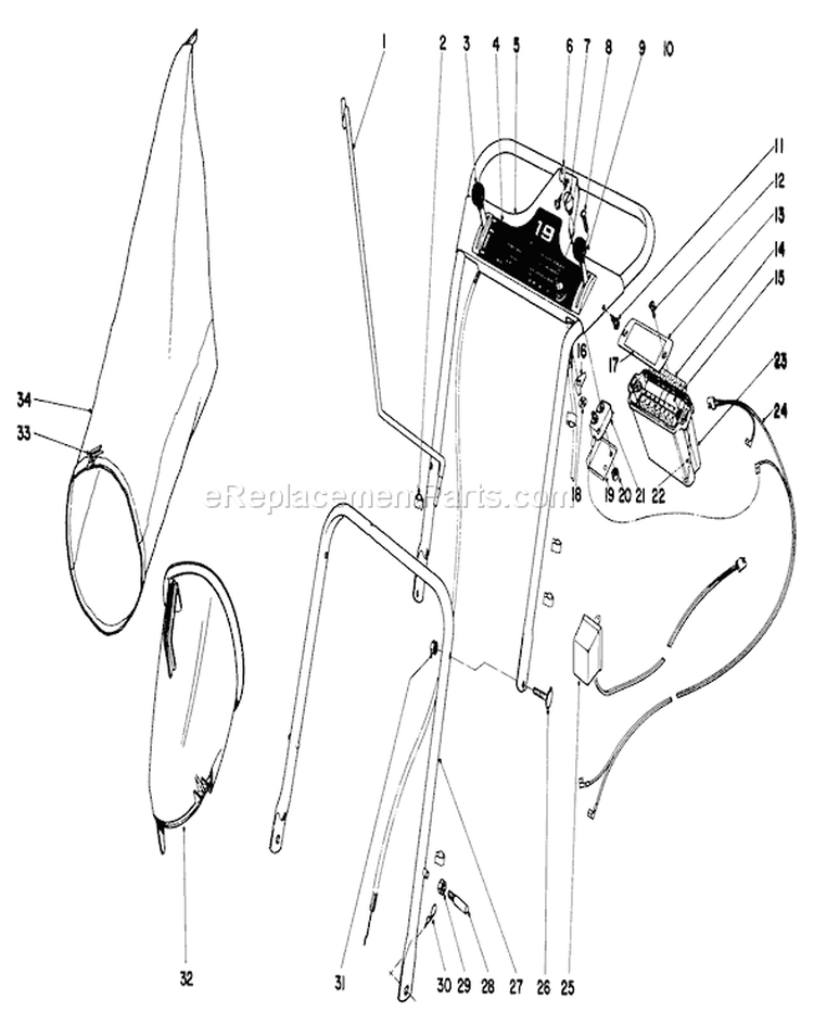 Page G Diagram and Parts List for 18208 1000001-1999999 - 1971 Toro Lawn Mower