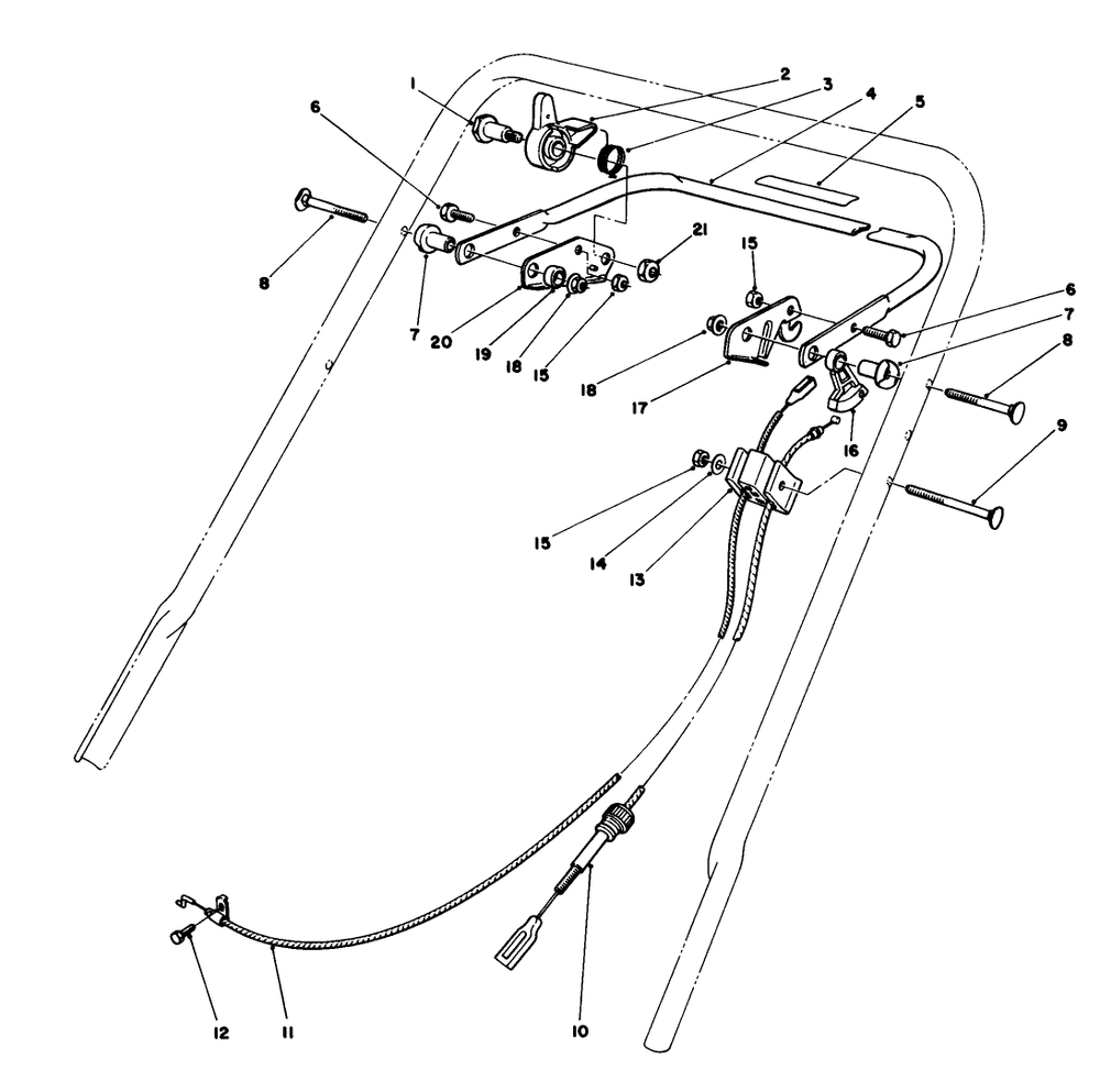 Traction Control Assembly Diagram and Parts List for 20675 5000001 - 5999999 Toro Lawn Mower