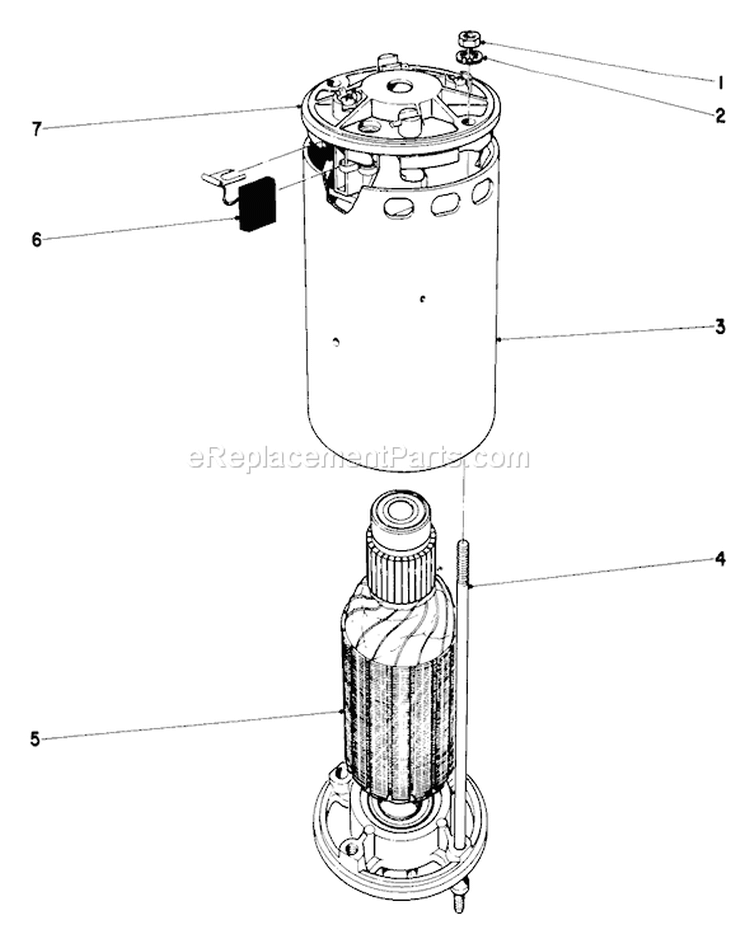 Electric Motor Diagram and Parts List for 18300 8000001-8999999 - 1968 Toro Lawn Mower