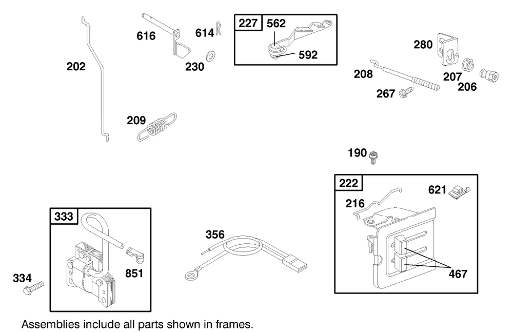 Engine Briggs & Stratton Model 135202-0142-03 Diagram and Parts List for 62061 790001 - 799999 Toro Dethatcher