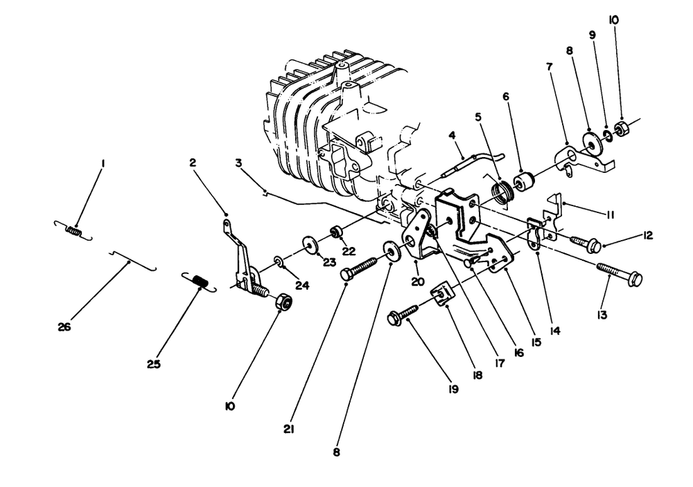 Governor Assembly (Model No. 47pn2-3) Diagram and Parts List for 22037B 39000001 - 39999999 Toro Lawn Mower
