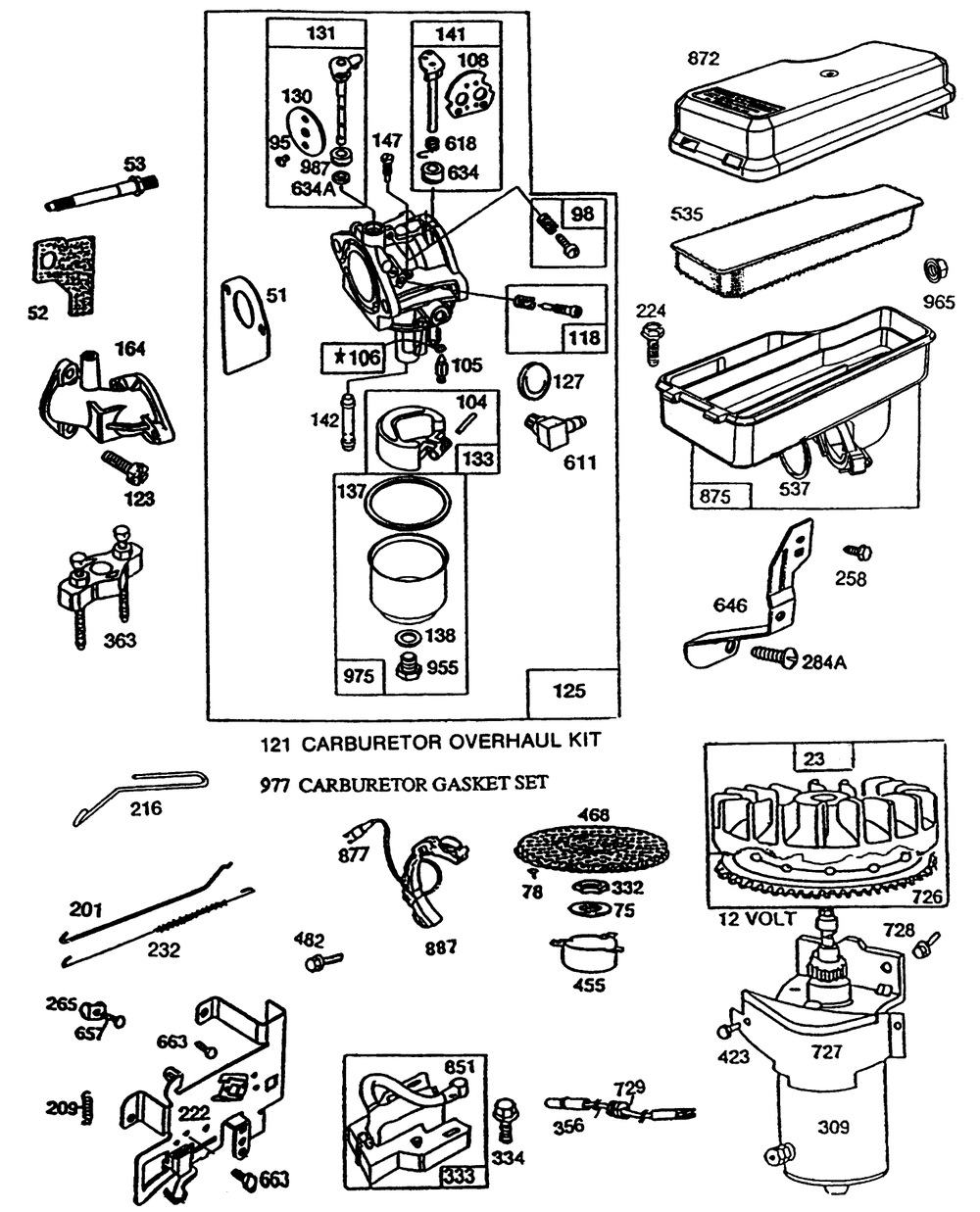 Briggs & Stratton Model No 195707-0121-01 Diagram and Parts List for 70060 6900001 - 6999999 Toro Lawn Tractor