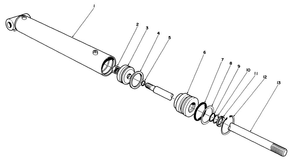 Hydraulic Lift Cylinder N0. 54-0150 Diagram and Parts List for 30718 2000001 - 2999999 Toro Lawn Tractor