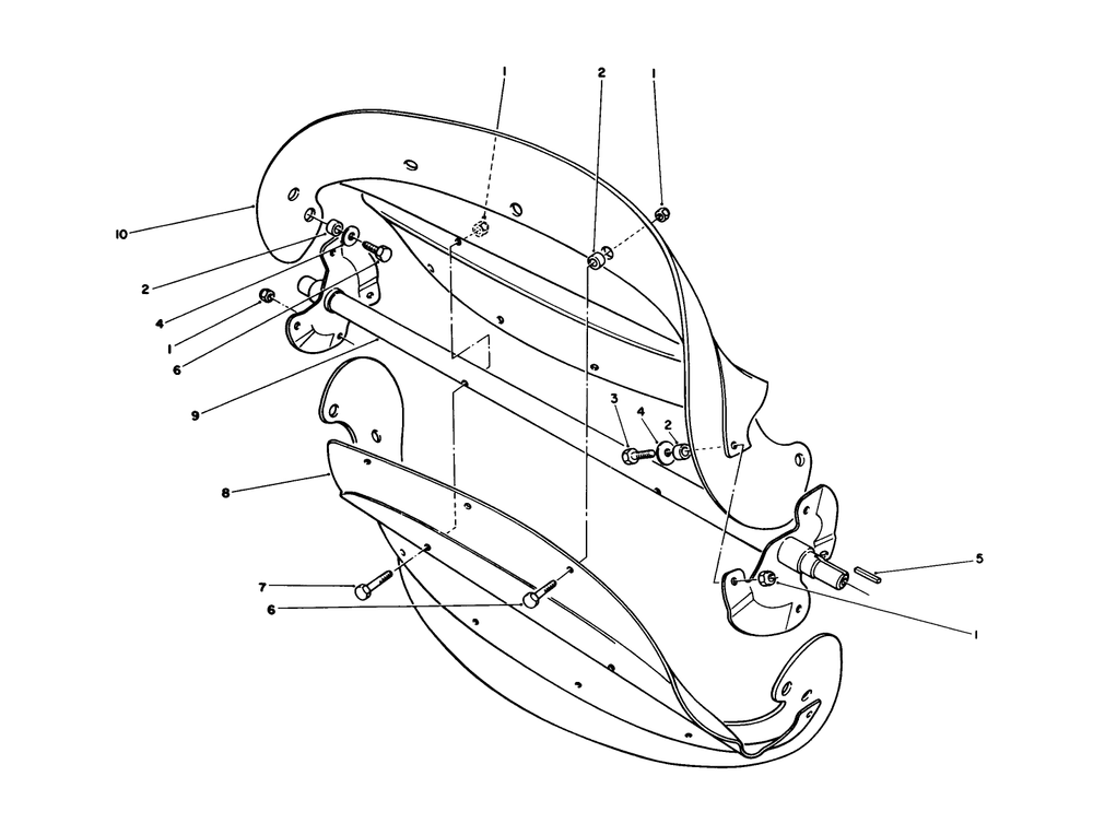 Rotor Assembly Diagram and Parts List for 38180 7000001 - 7999999 Toro Snow Blower