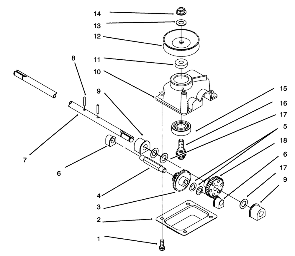 Gearcase Assembly No. 71-9600 Diagram and Parts List for 20922B 49000001 - 49999999 Toro Lawn Mower