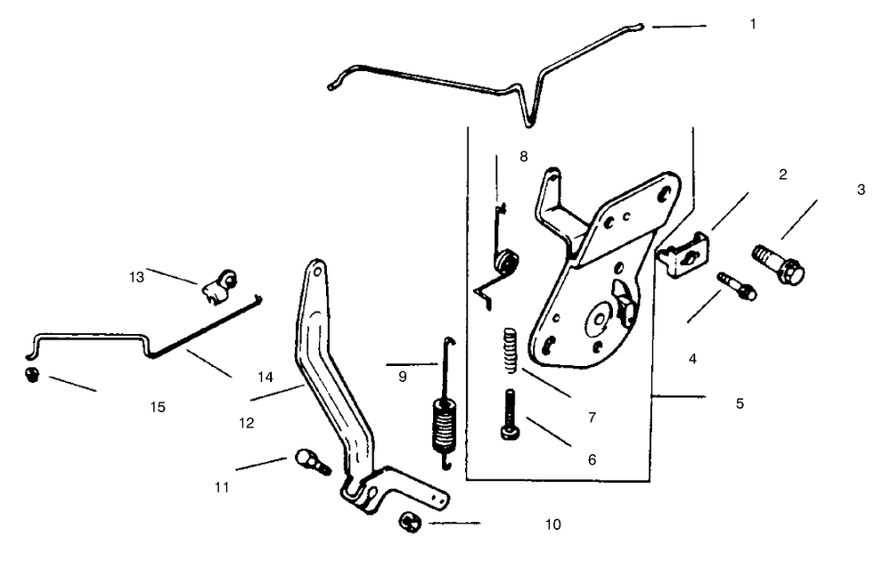 Engine Controls Diagram and Parts List for 30159 790001 - 795100 Toro Lawn Tractor Accessories