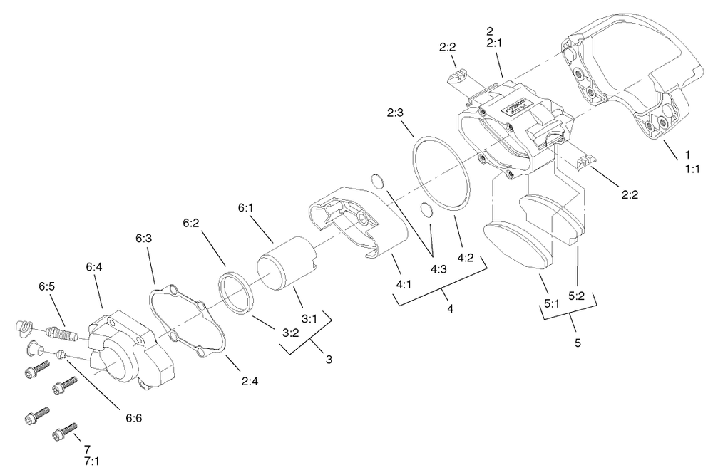 Left Hand Caliper Assembly No. 104-6801 Diagram and Parts List for 12004TC 220000001 - 220999999 Toro Lawn Tractor
