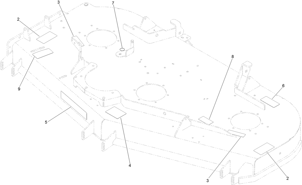 Deck Decal Assembly Diagram and Parts List for 74072 403226744-404399999 Toro Lawn Mower