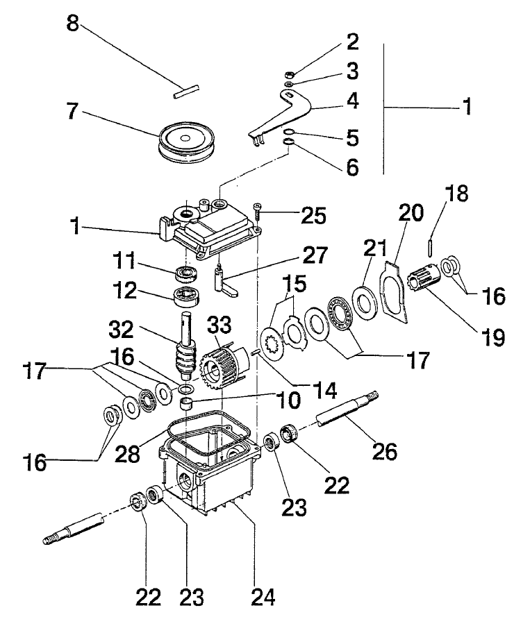 Gear Case Assembly 93-4073 Diagram and Parts List for 21013 9900001 - 9999999 Toro Lawn Mower