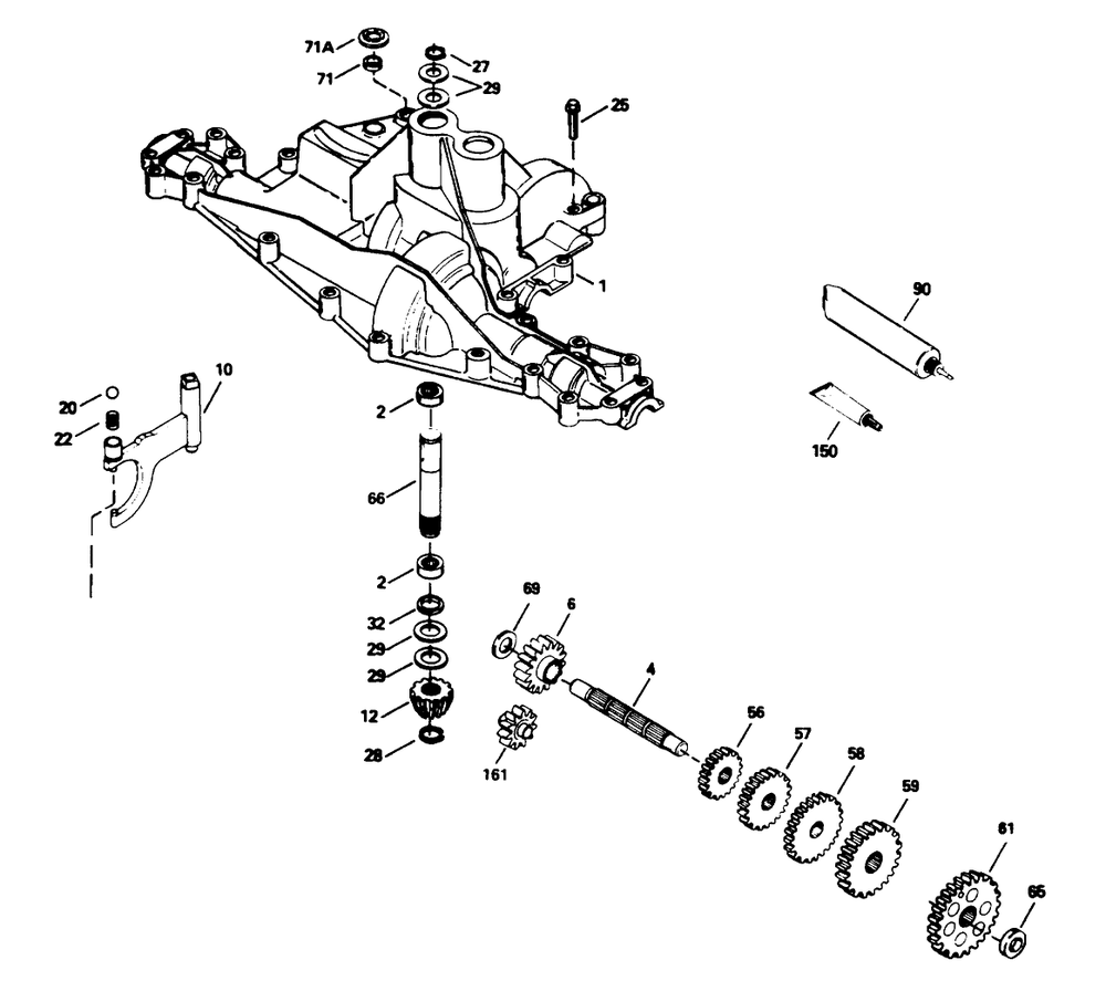 Peerless Transaxle Model No. 915-020 Diagram and Parts List for 71202 4900001 - 4999999 Toro Lawn Tractor