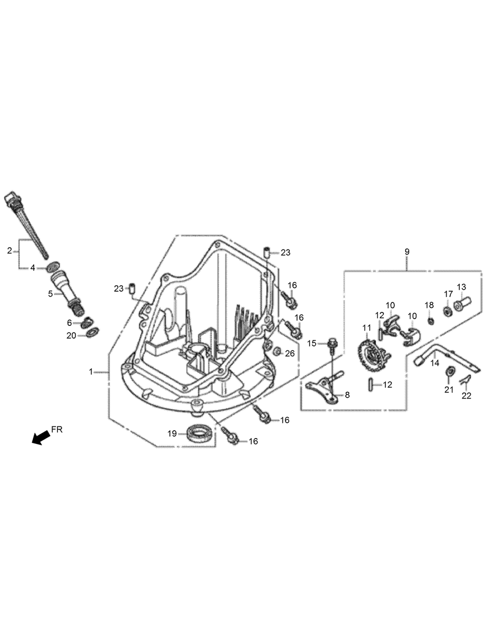 Oil Pan Assembly Diagram and Parts List for 2611 314000001 - 314000200 Toro Lawn Tractor Accessories