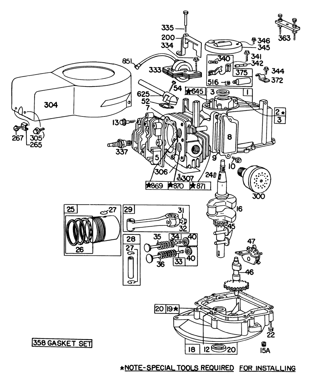 Briggs & Stratton Engine Model No. 92908-2055-01 Diagram and Parts List for 16890 2000001 - 2999999 Toro Lawn Mower